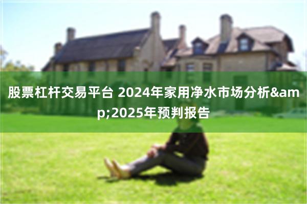 股票杠杆交易平台 2024年家用净水市场分析&2025年预判报告