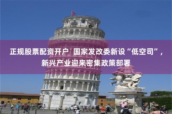 正规股票配资开户  国家发改委新设“低空司”，新兴产业迎来密集政策部署