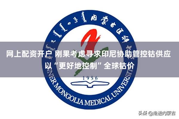 网上配资开户 刚果考虑寻求印尼协助管控钴供应 以“更好地控制”全球钴价