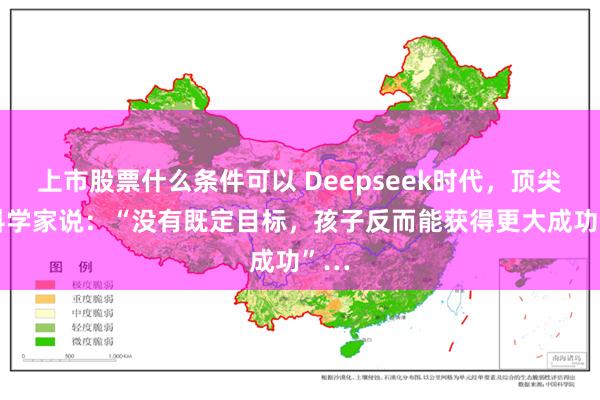 上市股票什么条件可以 Deepseek时代，顶尖AI科学家说：“没有既定目标，孩子反而能获得更大成功”…